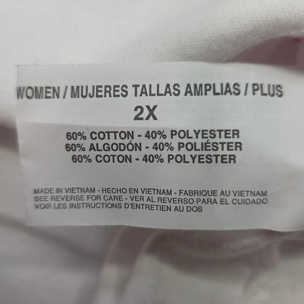 Women's cg.l.cg White Long Sleeve Tee Plus Size 2X - Picture 6 of 9